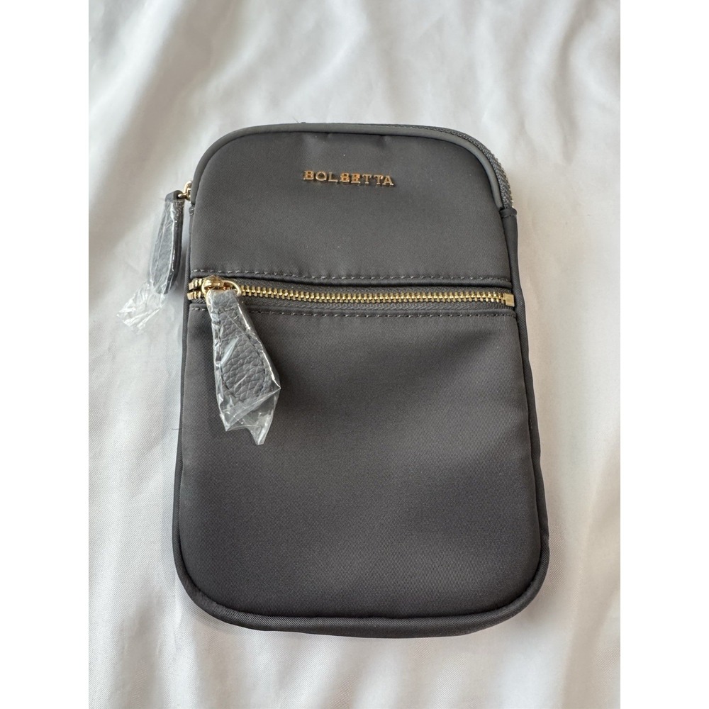 Bolsetta Magnetic Zippered Hip Pouch - Beltless Handbag + RFID Protection Gray